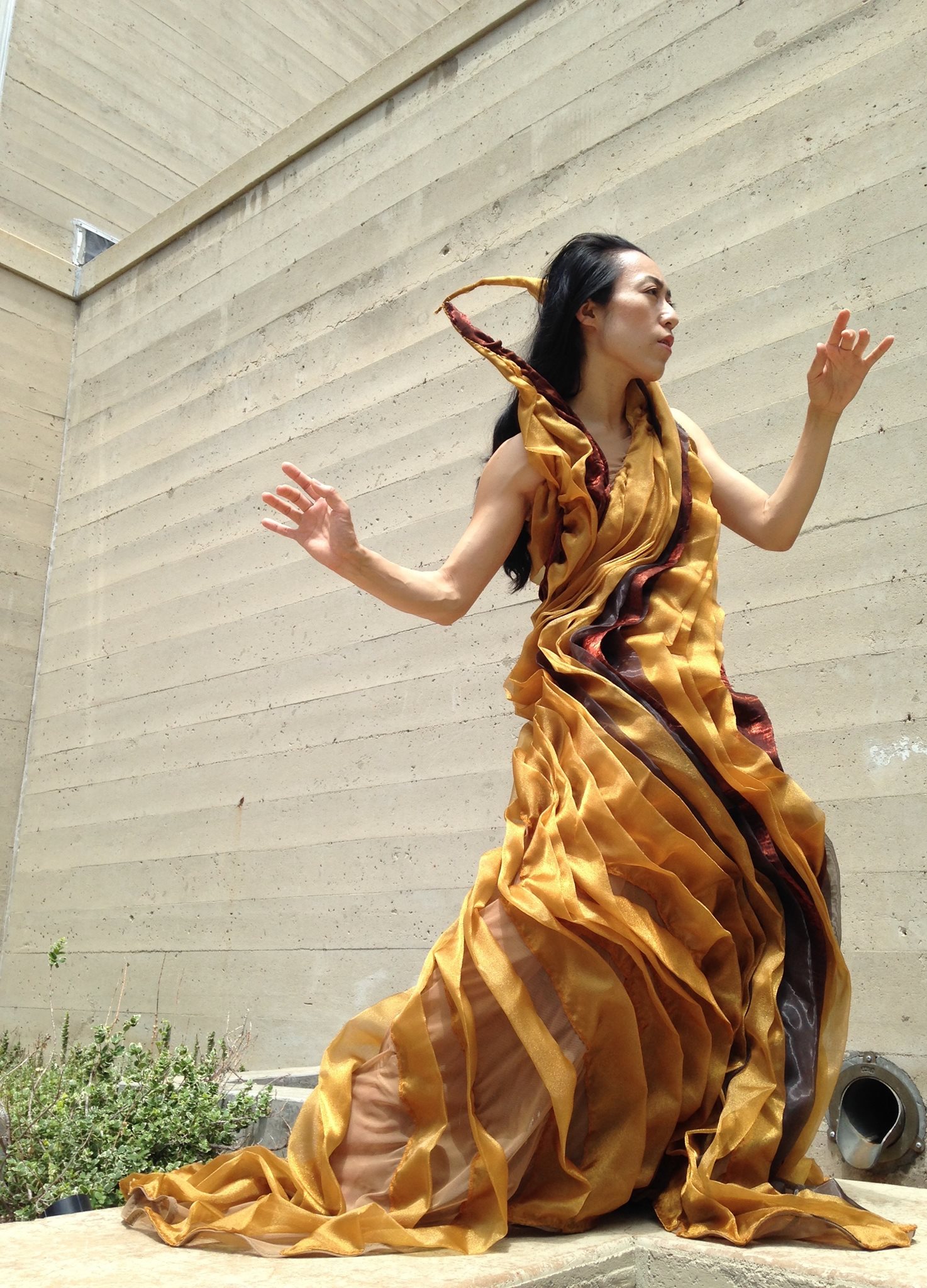 Aoi Koenig from Ormao Dance Company performs "Cedar" at the Colorado Springs Fine Arts Center. Costume by The Costume Lady.